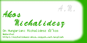 akos michalidesz business card